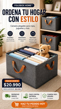 FoldBox Home™ | Canasta Organizadora Plegable para Ropa