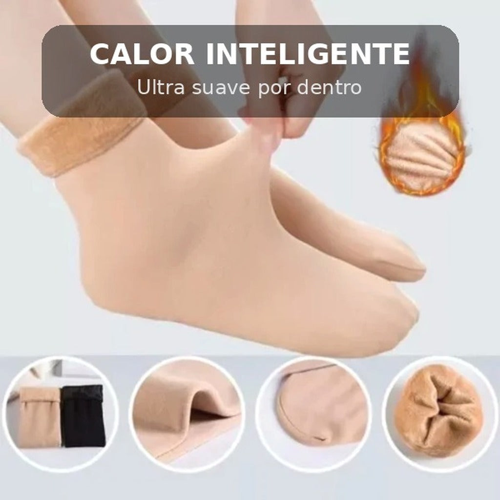 ThermoSoft™ Pack 12 Pares de Calcetines Térmicos Afelpados Ultra Suaves -Talla única (36 - 41)
