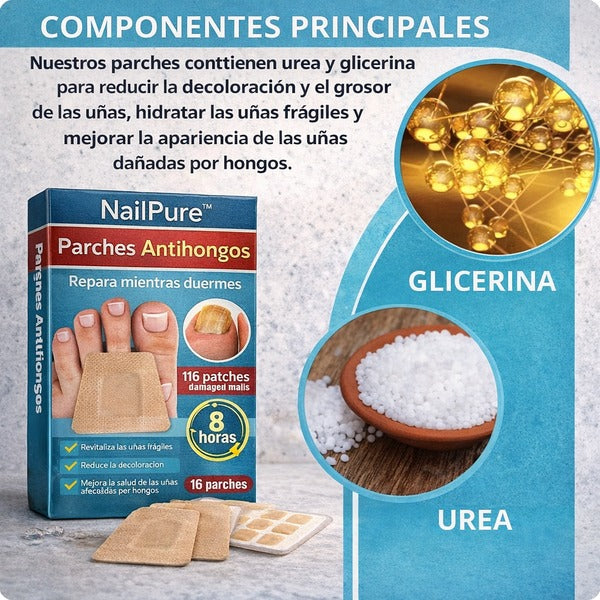 NailPure™ | 2 Cajas de 16 Parches Antihongos para Uñas | Llévate 2x1